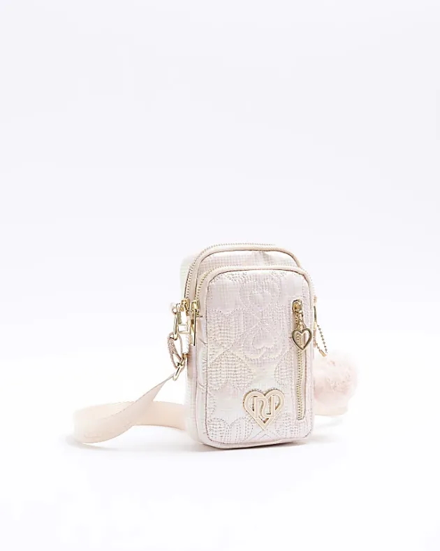 River Island Girls heart quilted festival bag< Bags & Purses