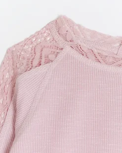 River Island Girls lace detail long sleeve top< Tops & T-shirts
