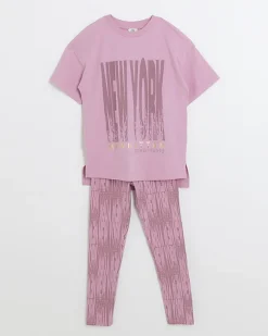 River Island Girls New York graphic t-shirt set< Sets & Outfits