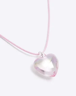 River Island Girls puff heart necklace< Accessories & Jewellery