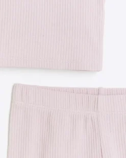 River Island Girls rib tank top and shorts set< Sets & Outfits