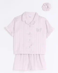 River Island Girls satin stripe short pyjama set< 13 - 16 Yrs