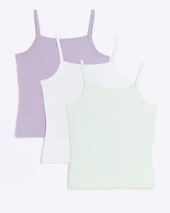 River Island Girls heart vest top 3 pack< Pyjamas & Underwear