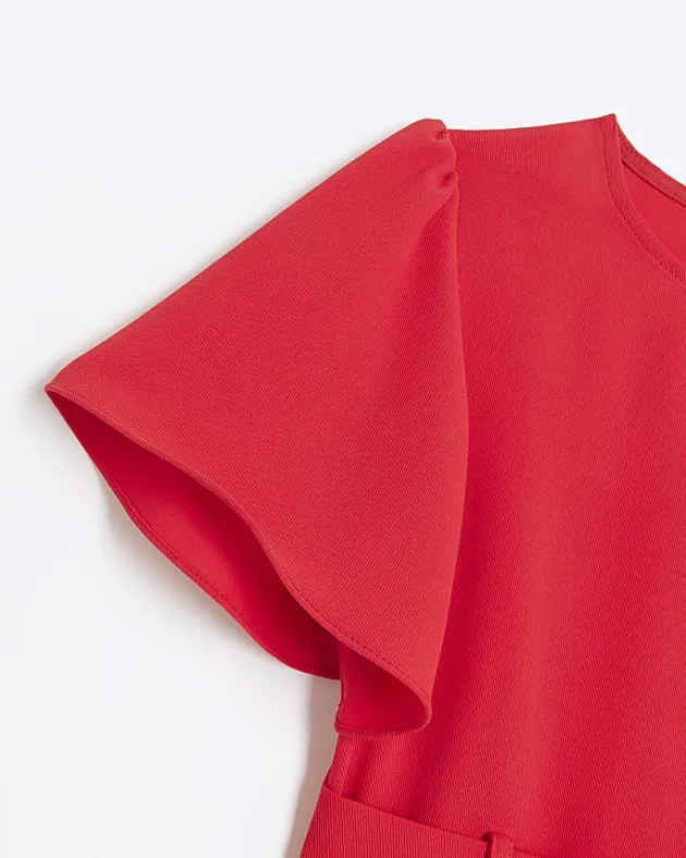 River Island Girls short sleeve belted playsuit< Dresses