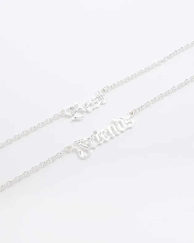 River Island Girls silver BFF necklaces< Accessories & Jewellery
