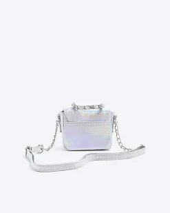River Island Girls silver iridescent chain cross body bag< Bags & Purses