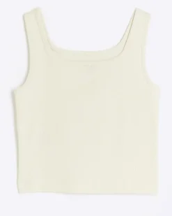 River Island Girls stone rib embroidered logo crop vest< Tops & T-shirts