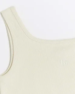 River Island Girls stone rib embroidered logo crop vest< Tops & T-shirts