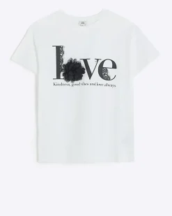 River Island Girls corsage love t-shirt< Tops & T-shirts