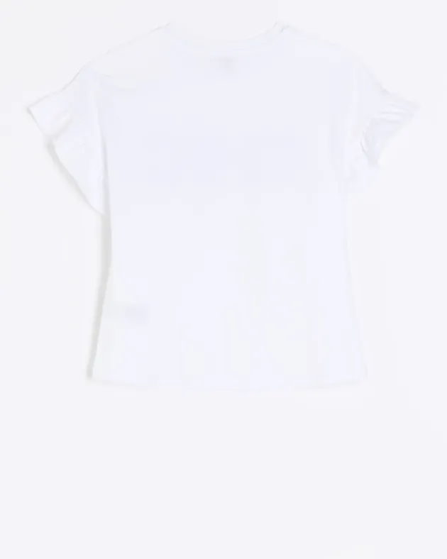 River Island Girls diamante frill t-shirt< Tops & T-shirts