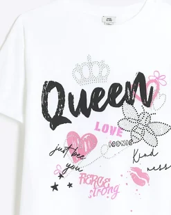 River Island Girls embellished queen bee t-shirt< Tops & T-shirts