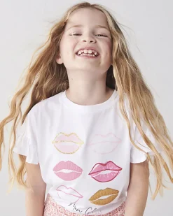 River Island Girls graphic frill t-shirt< Tops & T-shirts