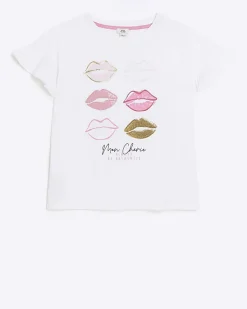River Island Girls graphic frill t-shirt< Tops & T-shirts