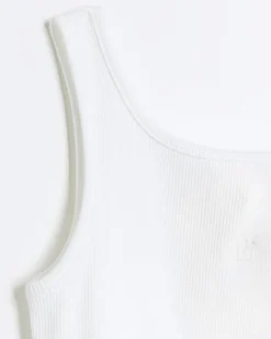 River Island Girls rib embroidered logo crop vest< Tops & T-shirts