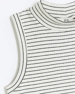 River Island Girls rib stripe high neck tank top< Tops & T-shirts