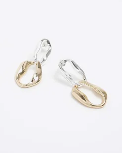 River Island Gold chain link drop earrings< Jewellery