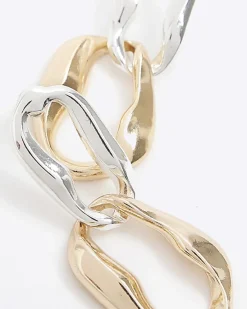 River Island Gold chain link drop earrings< Jewellery
