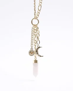 River Island Gold Charm Necklace< Jewellery