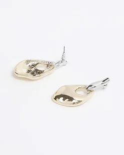 River Island Gold chunky drop earrings< Jewellery
