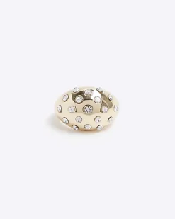 River Island Gold Chunky Ring< Jewellery