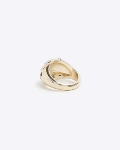 River Island Gold Chunky Ring< Jewellery