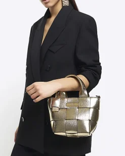 River Island Gold chunky weave small tote bag< Bags, Purses & Luggage