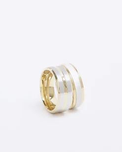 River Island Gold colour stainless steel rings multipack< Jewellery & Watches