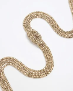 River Island Gold knot necklace< Jewellery