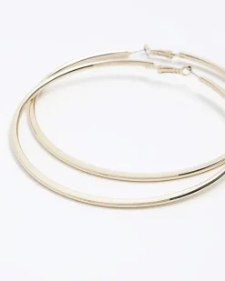 River Island Gold Large Hoop Earrings< Jewellery
