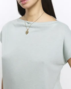 River Island Gold May Birthstone Heart Necklace< Jewellery