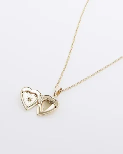 River Island Gold November Birthstone Heart Necklace< Jewellery