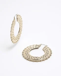 River Island Gold oversized hoop earrings< Jewellery