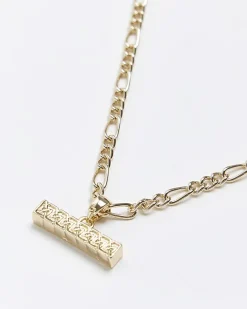 River Island Gold plated Celtic bar necklace< Jewellery & Watches