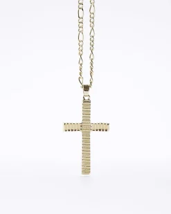 River Island Gold plated cross necklace< Jewellery & Watches