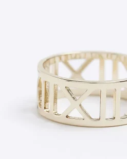 River Island Gold Roman Numeral Ring< Jewellery