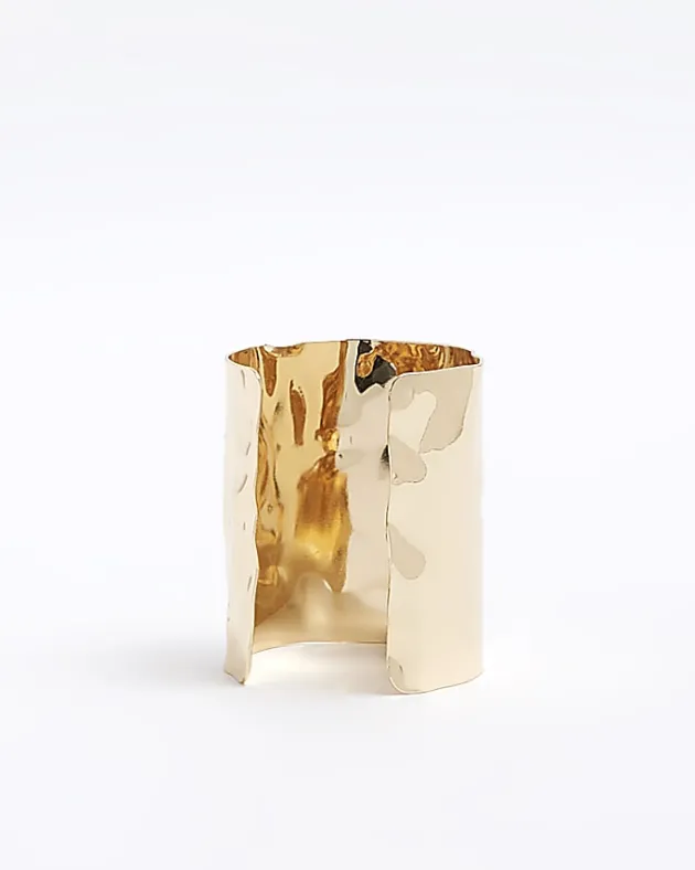 River Island Gold sculpted cuff bracelet< Jewellery