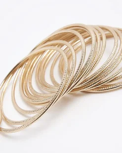 River Island Gold Stacking Bangle Bracelet< Jewellery