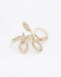 River Island Gold swirl rings multipack< Jewellery