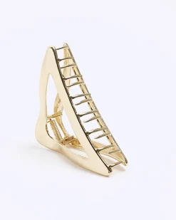 River Island Gold Triangle Hair Claw< Accessories