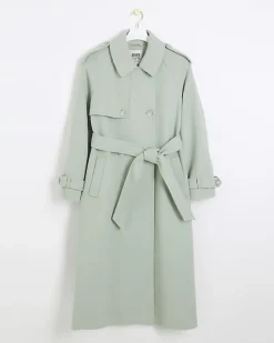 River Island belted longline trench coat< Coats & Jackets