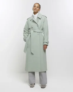 River Island belted longline trench coat< Coats & Jackets