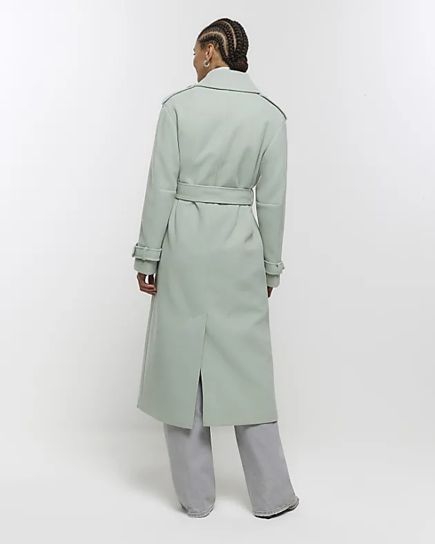 River Island belted longline trench coat< Coats & Jackets
