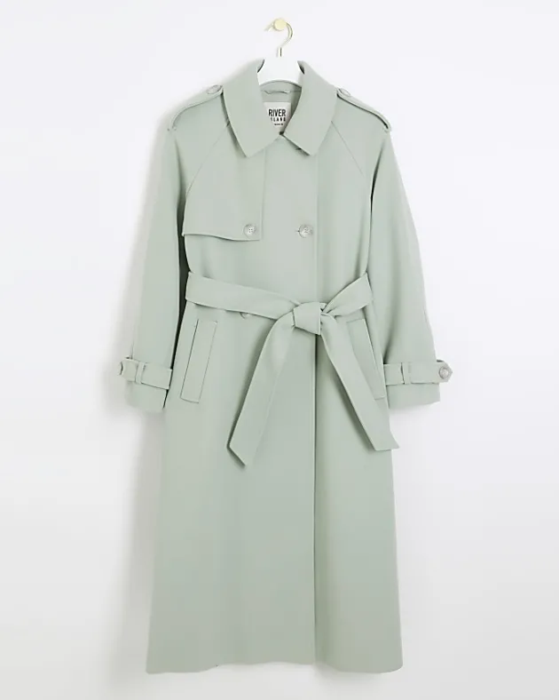 River Island belted longline trench coat< Coats & Jackets