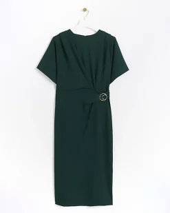 River Island buckle wrap bodycon midi dress< Dresses