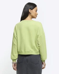 River Island crop plain sweatshirt< Loungewear