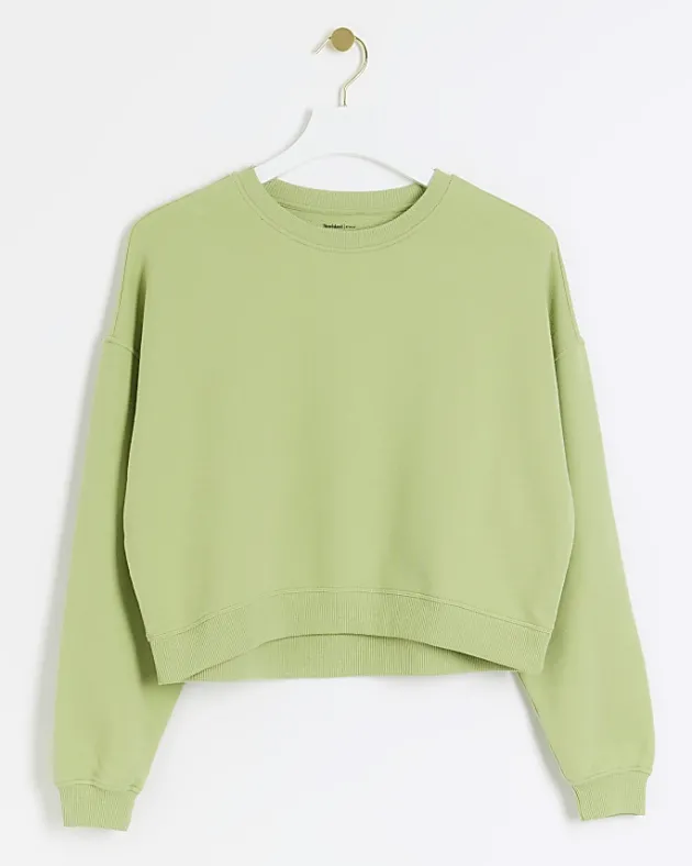 River Island crop plain sweatshirt< Loungewear