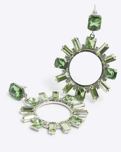 River Island diamante open circle stud earrings< Jewellery