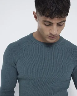 River Island muscle fit rib jumper< Jumpers & Cardigans