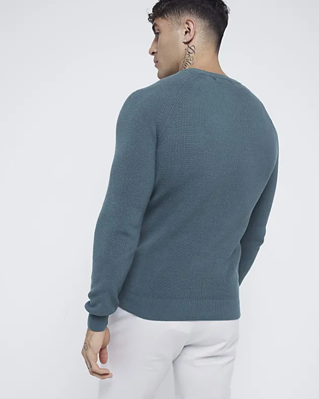 River Island muscle fit rib jumper< Jumpers & Cardigans