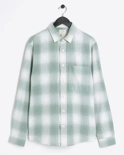 River Island regular fit check long sleeve shirt< Shirts